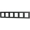 6-fach-Horizontalrahmen für die 6-fach-Asphora-Steckdose Anthrazit