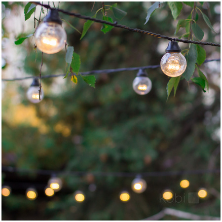 Solarbetriebene Garten Girlande LED Lampe 0.12W 3000K Warm Schwarz IP44 Starlight Kobi