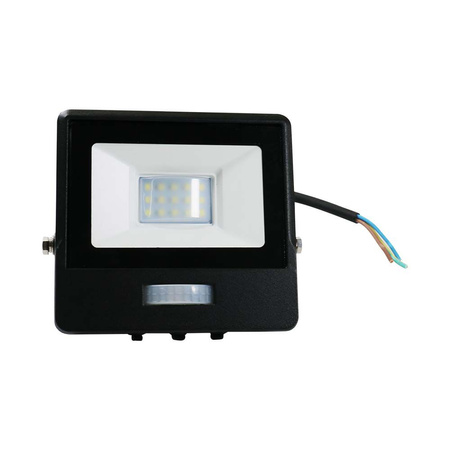 LED Fluter 10W 735lm 4000K IP65 Schwarz mit Bewegungssensor und CUT-OFF-Funktion Samsung Chip VT-118S-1-B V-TAC