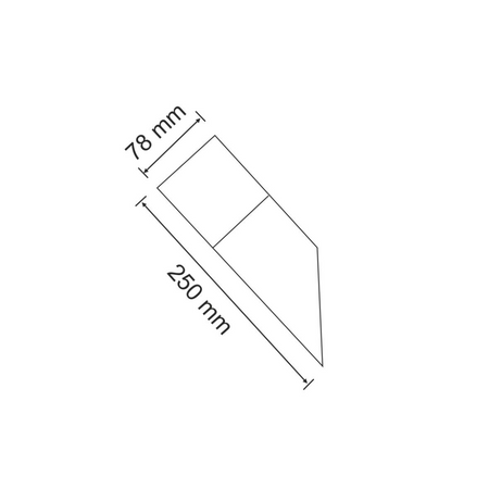 LED Gartenwandleuchte E27 NEW YORK Schräg 25cm Graphit - GOLDLUX (Polux)