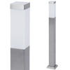 Gartenlampe E27 SQUARE POST 90cm Silber