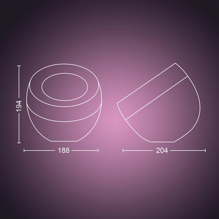 IRIS LED-Schreibtischlampe Silber EU/UK 8.1W CCT RGB PHILIPS HUE Bluetooth Zigbee