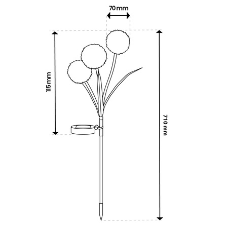 Solar LED Dekorative Licht Knoblauch Garten Blume angetrieben
