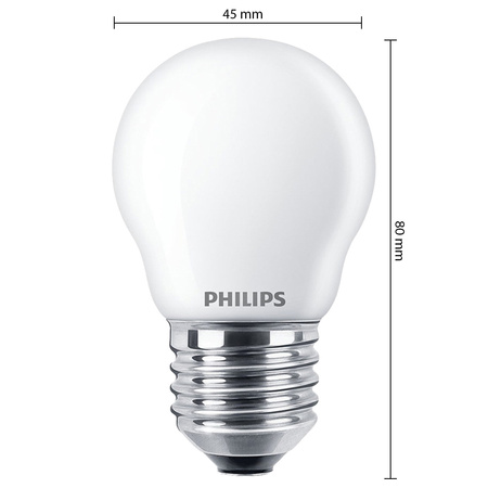 LED-Lampe E27 P45 4.3W = 40W 470lm 2700K Warm PHILIPS