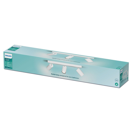 Reflektor-Deckenleuchte 3x GU10 IP44 Weiß Kosipo Philips