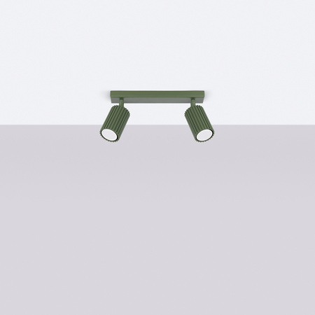 Tuba Spot Reflektor-Deckenleuchte 2x GU10 Olive Carbon Deep Space SL.1618 Sollux