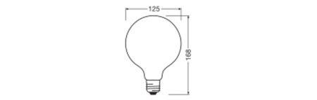 LED-Lampe G125 E27 11W = 100W 1521lm 3000K Warm 300° Value ClassLedvance
