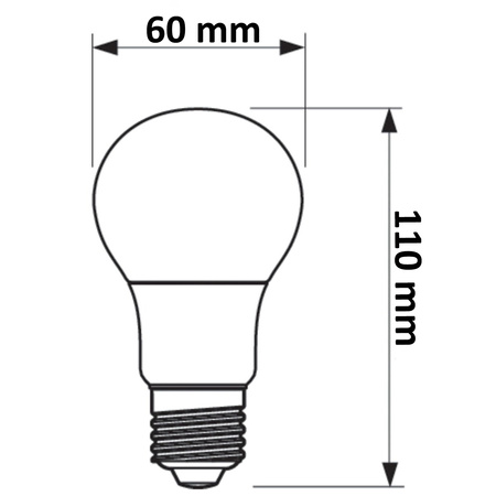 3x LED Lampen E27 A60 8,5W = 60W 806lm 3000K Warm TOSHIBA