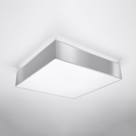 LED-Deckenleuchte Deckenaufbauleuchten HORUS 3xE27 Quadratische Leuchte 45cm Grau SOLLUX