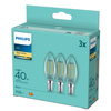 3x LED Lampen E14 Kerze B35 4.3W = 40W 470lm 2700K Warm FILAMENT Philips