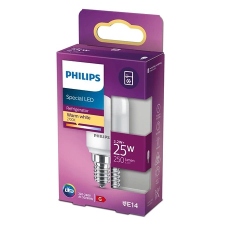 LED Leuchtmittel E14 T25 3,2W = 25W 250lm 2700K Warm 160° PHILIPS
