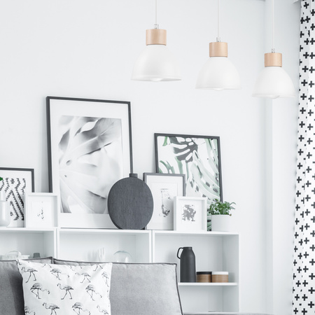 NICO Hängeleuchte 3xE27 Weiß aus Holz LM-3.143 Lamkur