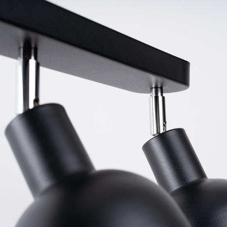 Deckenleuchte ELBA 3xE27 Reflektor Moving Black Loft SOLLUX