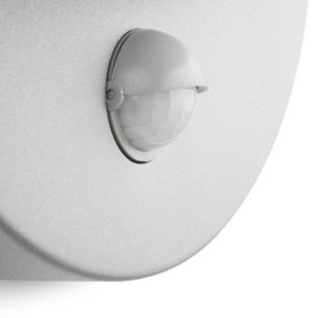 PHILIPS Garten-Wandleuchte JUNE E27 IP44 mit Bewegungssensor Rund Grau
