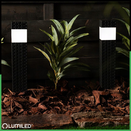 Solar-LED-Lampe, Solar Gartenleuchten mit Dämmerungssensor IP44 4000K PASCAL LUMILED