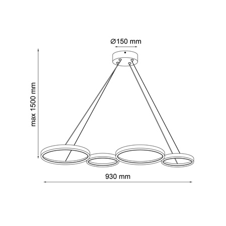LED-Deckenleuchte 42W 5700lm 4000K Neutral Schwarz Flamenco Sanico Goldlux