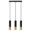 LOOPEZ 3L Hängeleuchte 3xGU10 Elegant Schwarz und Gold SOLLUX