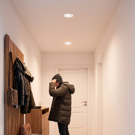 Einbaustrahler GU10, MR16 Einbauspot HALOGEN Runde Fest Weiß Blech ARDALI LUMILED