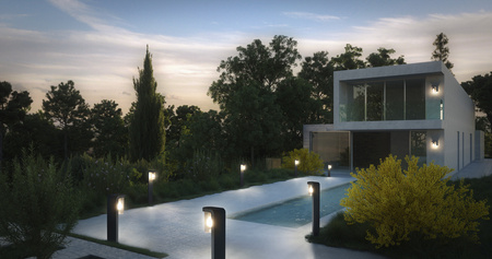 Außengartenlampe POST E27 80cm Endura CASCADE Osram