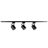 Stromschienen-Kit 1-Phasen-Schiene + 3x GU10 Reflektor Schwarz MINOR Sanico Goldlux
