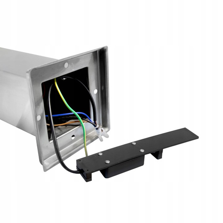 Gartenleuchte quadratische Säule 1x E27 45cm silber IP44