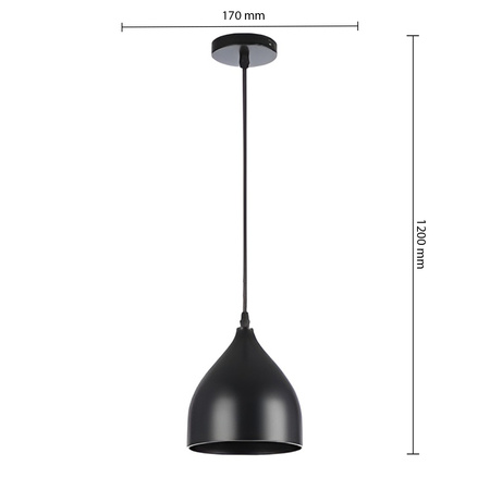 Masterled E27 Schwarz Como Hängelampe