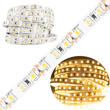 LED-Strip, LED-Streifen 12V 48W 600LED 2835 8mm 5m warm LUMILED