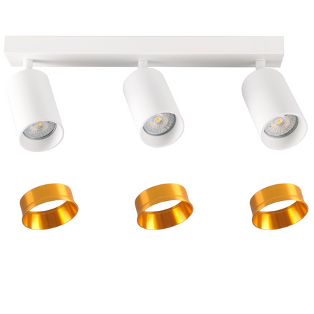 Streifenlampe Decken- und Wand-LED-Leuchte 3 xGU10 MARIBEL Weiß GOLDLUX (Polux)