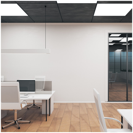 LED-Oberflächenpanel 36W 3960lm 4000K 120° Neutral Coffer Schwarz 60x60cm Brisbane Kobi