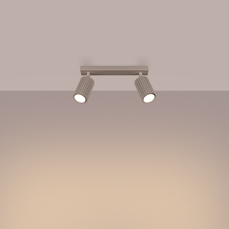 Reflektor-Deckenleuchte 2x GU10 Aluminium Taupe Carbon Deep Space SL.1763 Sollux