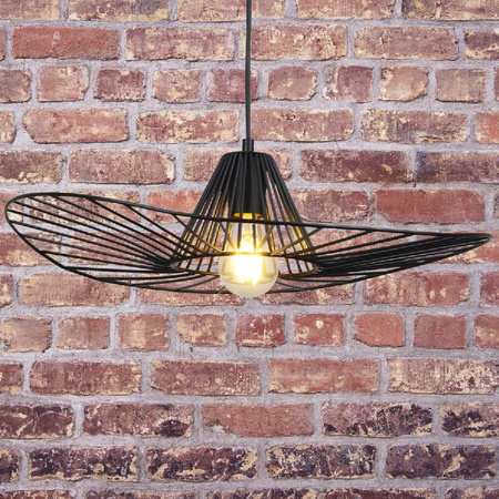 ABANO Deckenhängelampe 1xE27 Überhang Schwarz GOLDLUX (Polux)