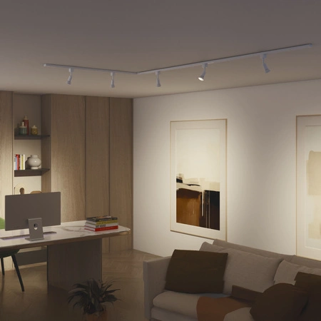 Winkelstecker Typ L Rechtsseitiger Stecker für LED-Beleuchtungsstromschienen Einphasig Weiß EasyLink Philips