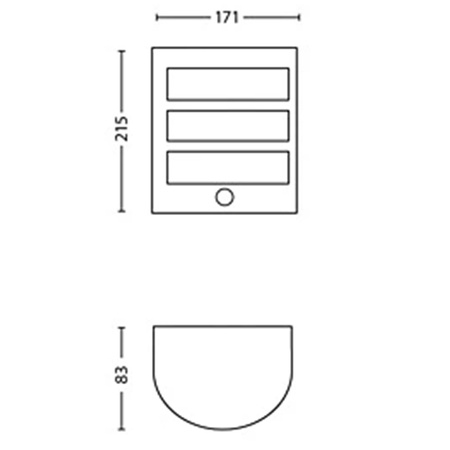 Gartenlampe LED Wandleuchte PYTHON IR myGarden 6W 4000K IP44 mit Bewegungs- und Dämmerungssensor Schwarz PHILIPS