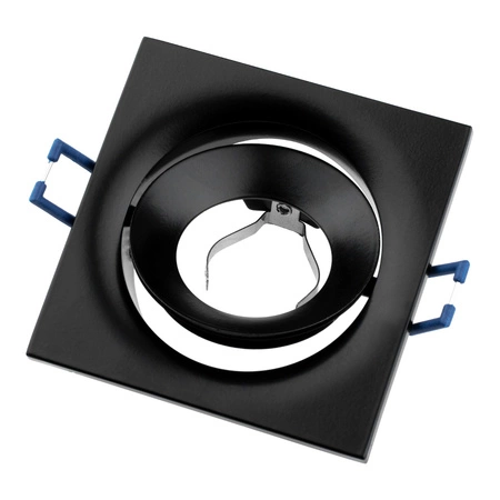 Halogen-Deckeneinbauleuchte quadratisch beweglich Schwarz GU10