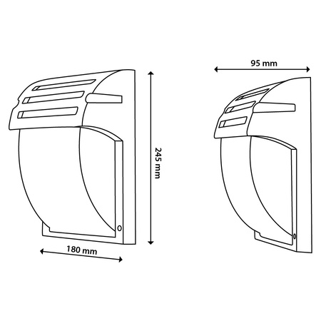 Gartenlampe Elevation Wandleuchte KALIO E27 IP54 Schwarz