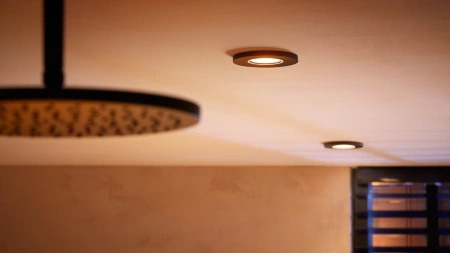 LED Xamento 4.2W IP44 CCT RGB Circular Schwarz PHILIPS HUE Bluetooth Badeinbauleuchte