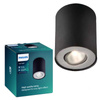 Aufputz-LED-GU10-Leuchte Philips myLiving PIllar Black 56330/30/PN