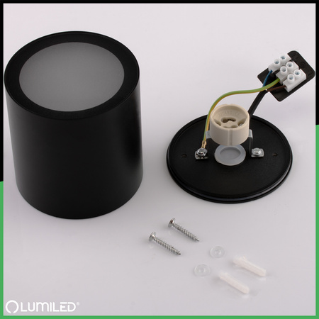 Aufbauleuchte GU10, Gartenleuchte IP54 95mm Runde RONDE LUMILED