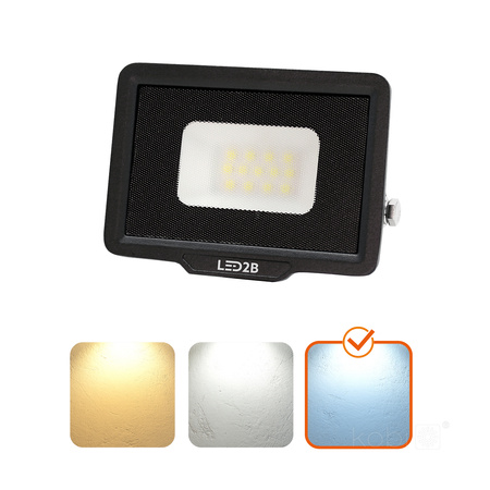 LED Fluter 10W 800lm 6000K IP65 Schwarz LED2B KOBI MH