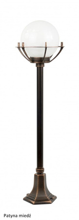 Outdoor-Gartenlampenmast LATERNE E27 Kugeln mit Korb 200 K 5002/2/KPO 102 cm schwarz Su-Ma