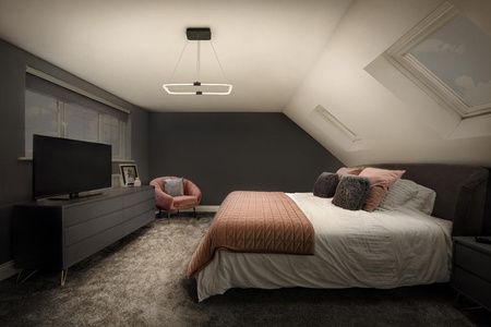 LED Dekorative Decke Pendelleuchte 18W 2000lm 3000K Warm Dimmbar Grau Dekor Ledvance