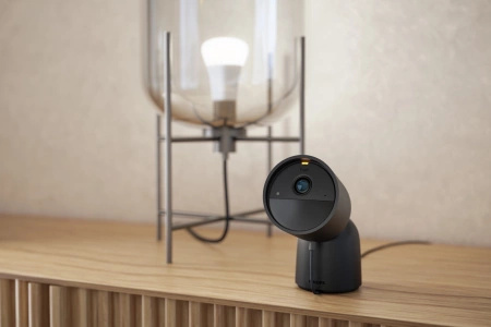 Innenkamera Secure Wired Schwarz mit Ständer Nachtsicht PHILIPS HUE WIFI Zigbee