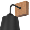 Wandleuchte LULA E27 Schwarz Eiche KM-1.200 Lamkur