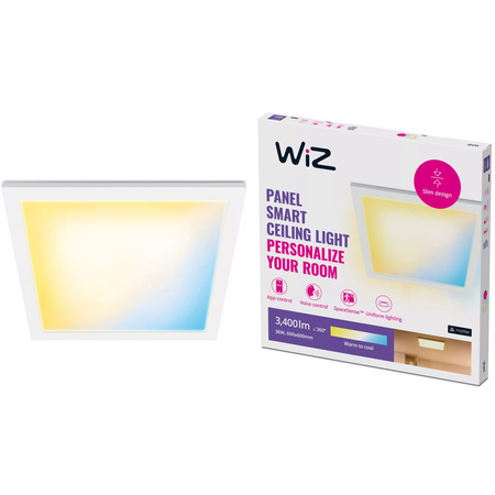 LED-Oberflächenpanel 60x60 Deckenleuchte CASETON 36W Weiß SMART WiFi WiZ