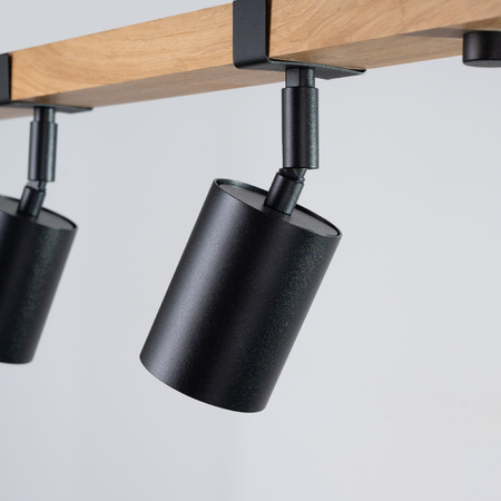 FAGER 4L 4xGU10 Spotlight Moving Black Skandinavische SOLLUX Deckenleuchte