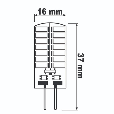 LED Kapseln G4, LED-Lampe 4W = 30W 380lm 360° 4000K neutral LUMILED