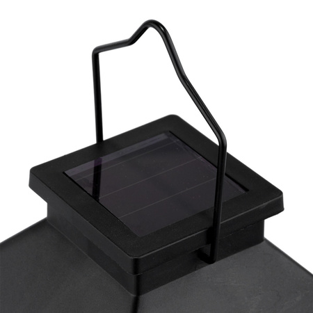 LED-Solar-Gartenlaterne Hängelaterne 32cm Schwarz
