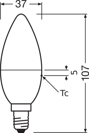 2x LED Birne B37 Kerze E14 4.9W = 40W 470lm 2700K RGBW 200° Dimmbar Pilot Retrofit Glühfaden Osram