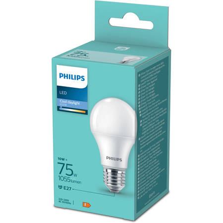 LED Lampen E27 A60 10W = 75W 1055lm 6500K Kalte Milch PHILIPS