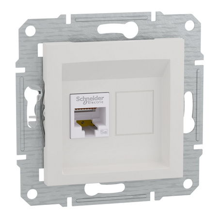 RJ45 UTP-Computersteckdose der Kategorie 5e ohne Rahmen weiß SCHNEIDER ASFORA